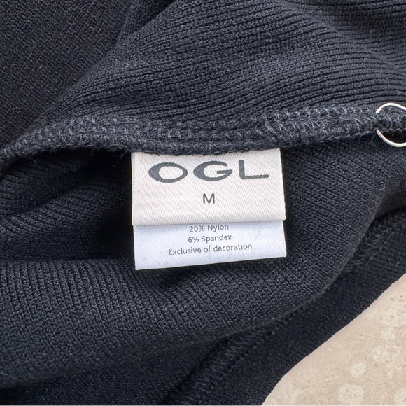 OGL Black Soft Thermal Pull On Pull On Midi Womens Size M Elastic Waist - Picture 12 of 16